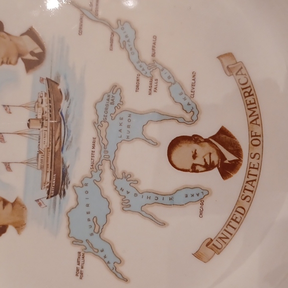 Vintage Queen Elizabeth 1959 St Lawrence Seaway Commemorative Plate - Picture 6 of 7